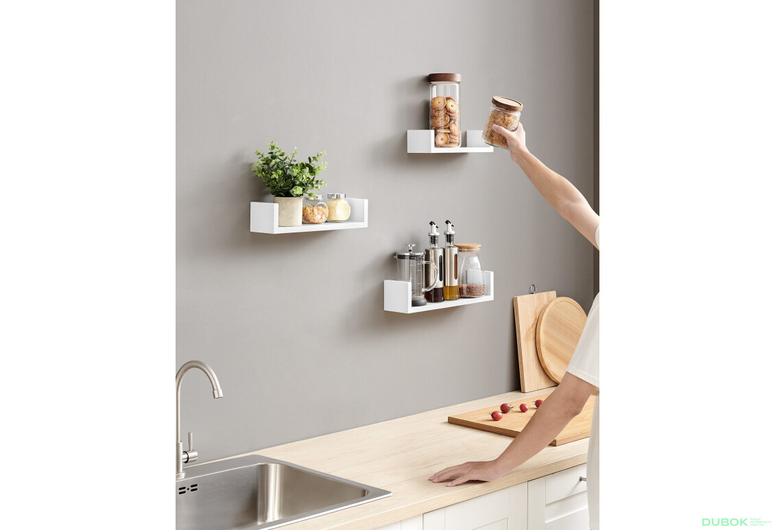 Fotografie 6 - Sada 3 polic - LWS40WT