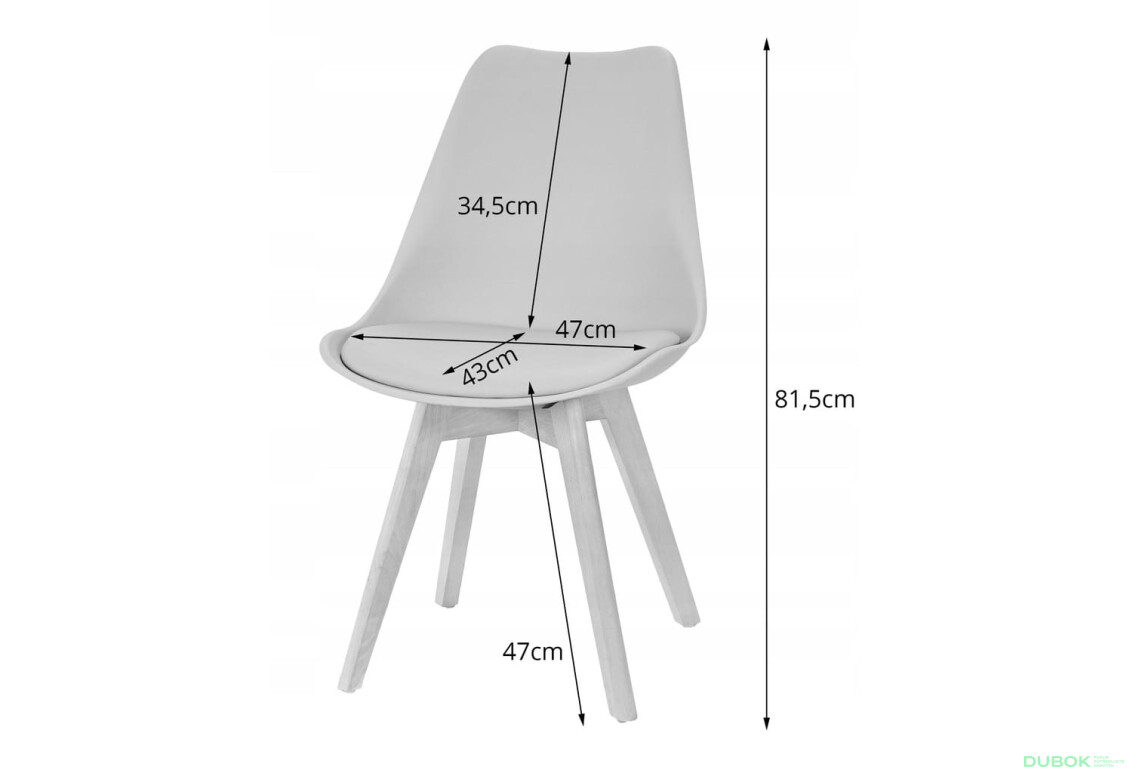 Fotografie 6 - Sada kulatý stůl KAMI 80 cm + 4 židle MARK bílé