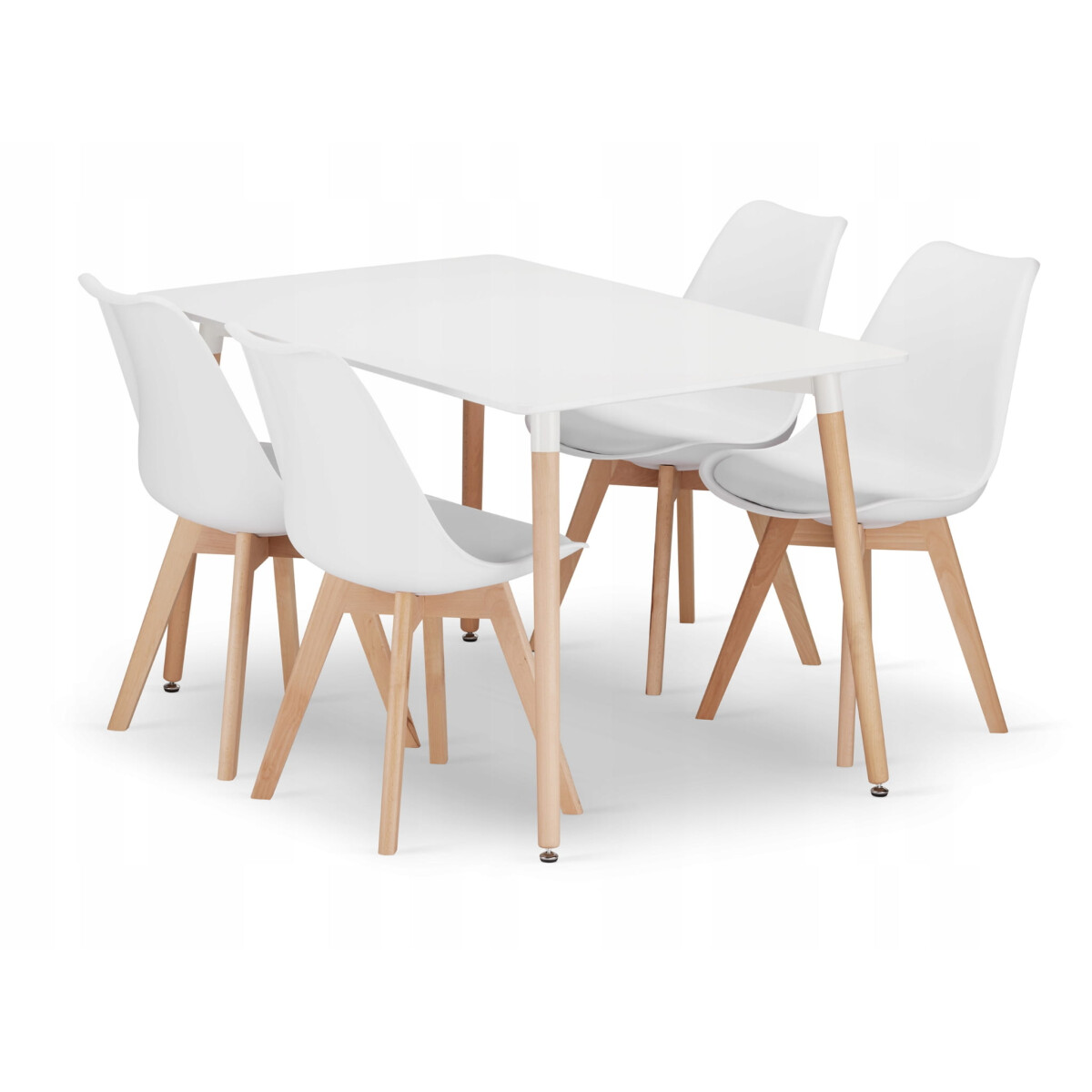 

Sada obdélníkový stůl ADRIA 120x80 bílý + 4 židle MARK bílé