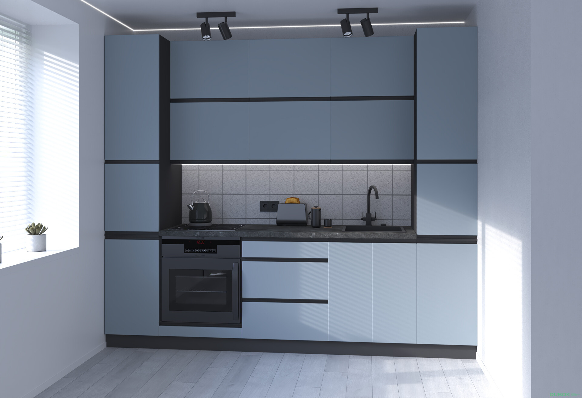 Fotografie 2 - Sada 2.6 Antracit / Šedo-modrá M06, pr černá, pl antracit RioLine Luxe / RíóLajn Lux Matný