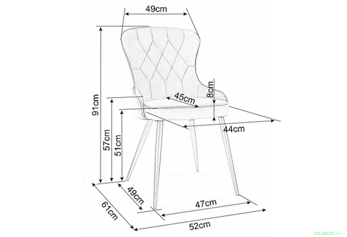 Fotografie 5 - Židle Lotus Velvet béžový Bluvel 28, kov černá matná
