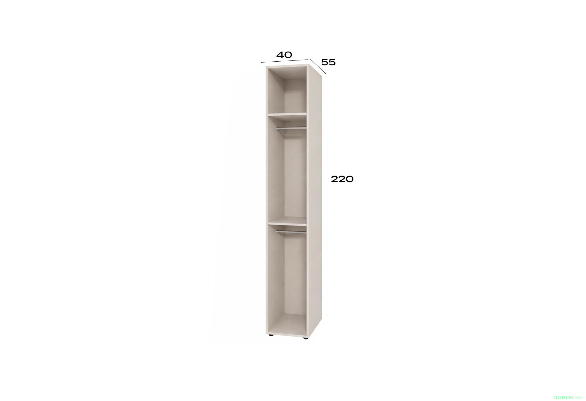 Fotografie 2 - Korpus modul 2 (h-2200*400) kašmír Space