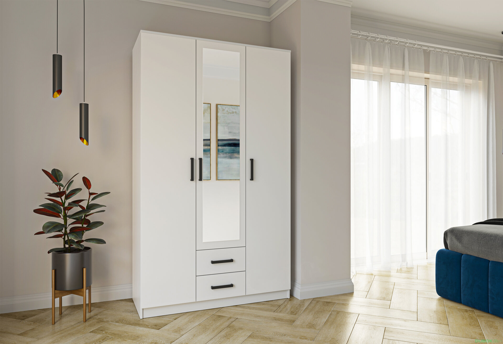 Fotografie 2 - Skříň Simple 3D+2š nymfaea alba