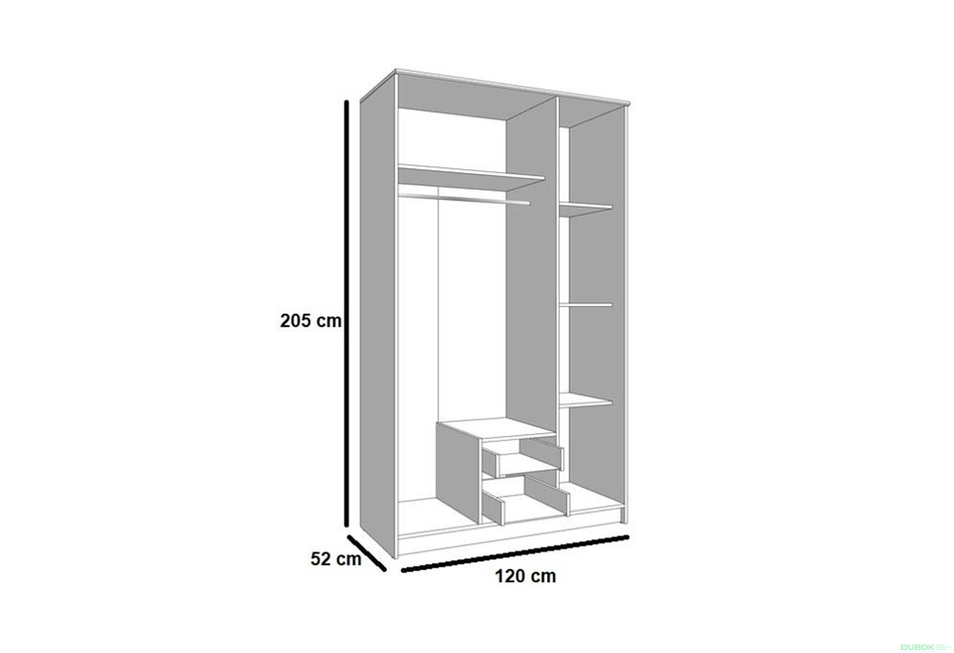 Fotografie 3 - Skříň Simple 3D+2š nymfaea alba