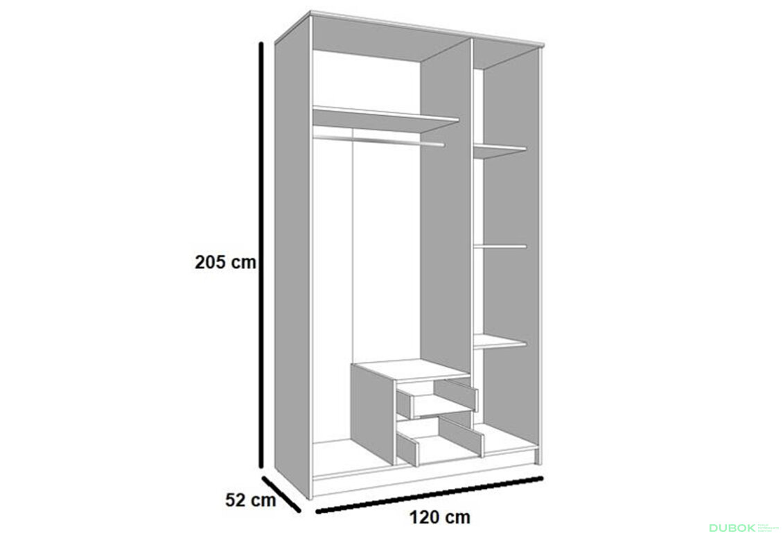Fotografie 3 - Skříň Simple 3D+2š nymfaea alba