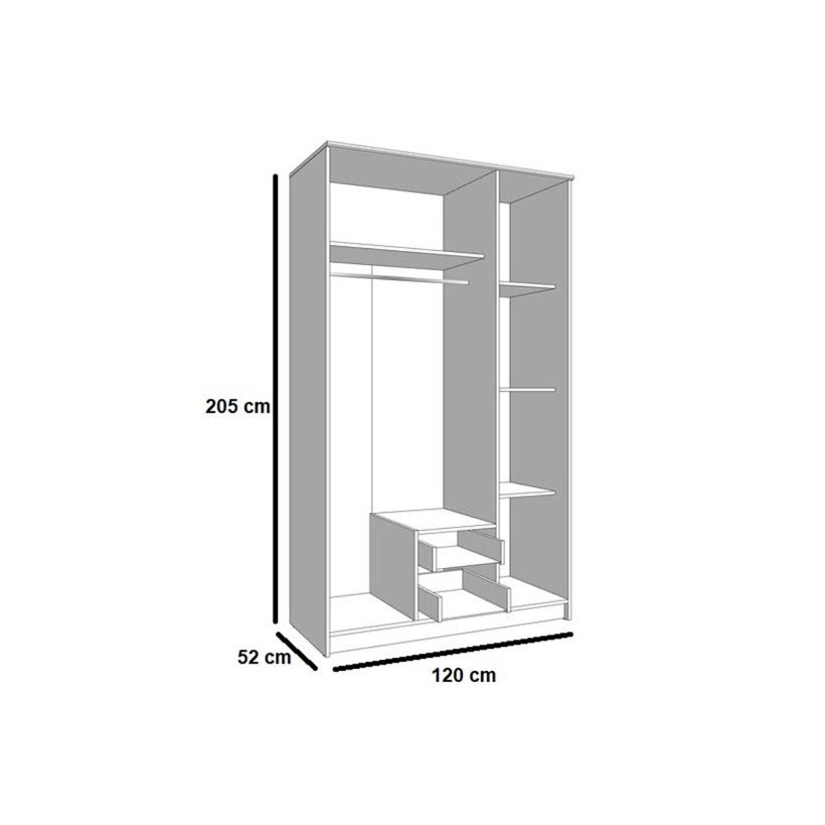 Skříň Simple 3D+2š nymfaea alba (obrázek 3)