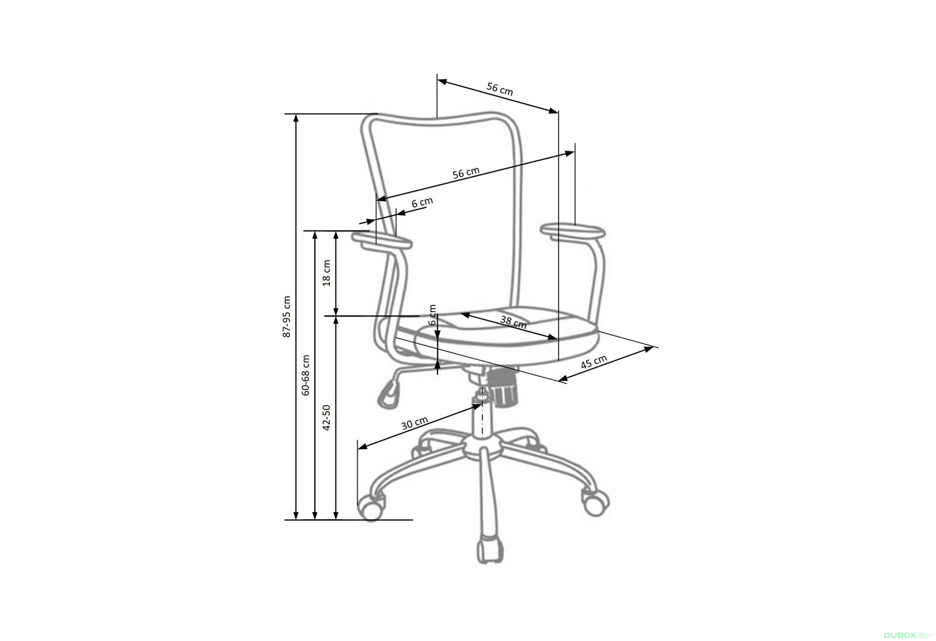 Fotografie 3 - Otočné křeslo Andy popel / černý