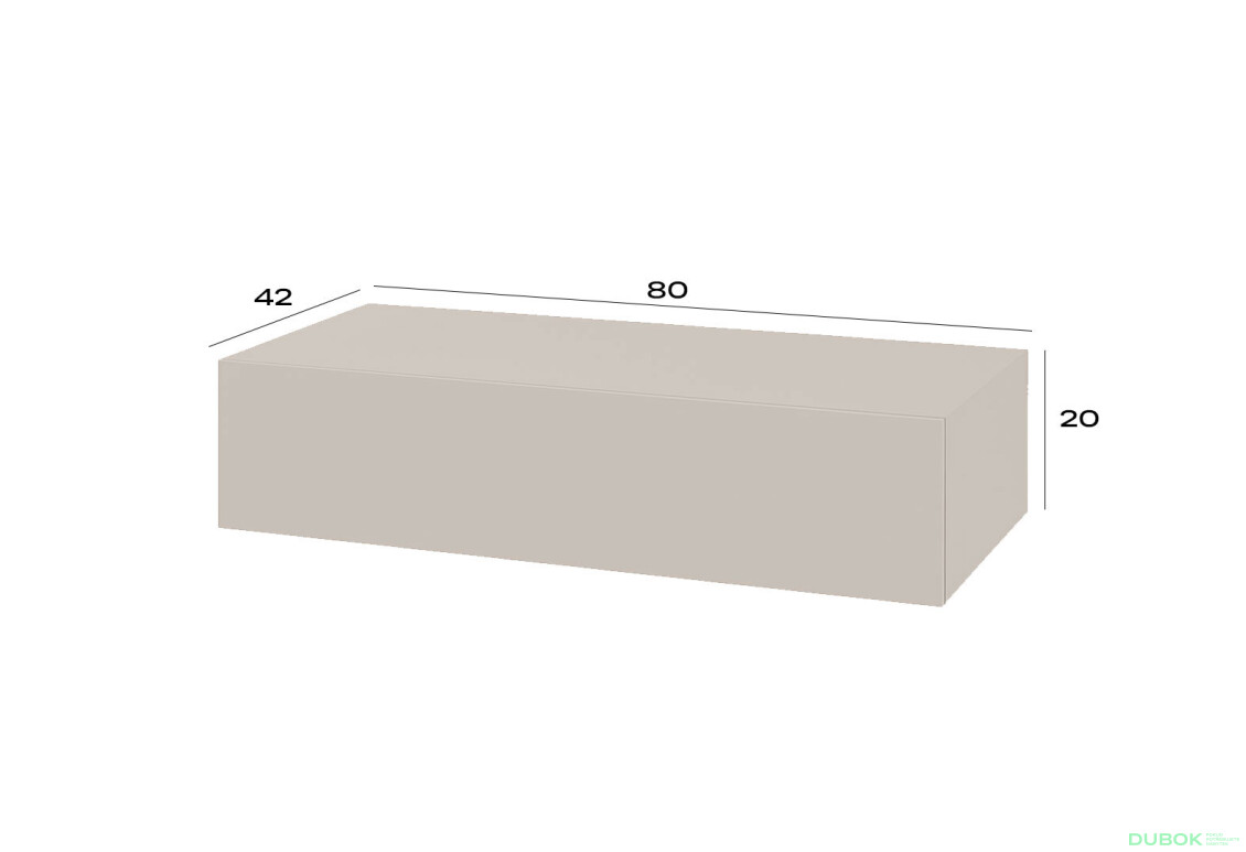 Fotografie 4 - Toaletní stolek 80 cm kašmír Space