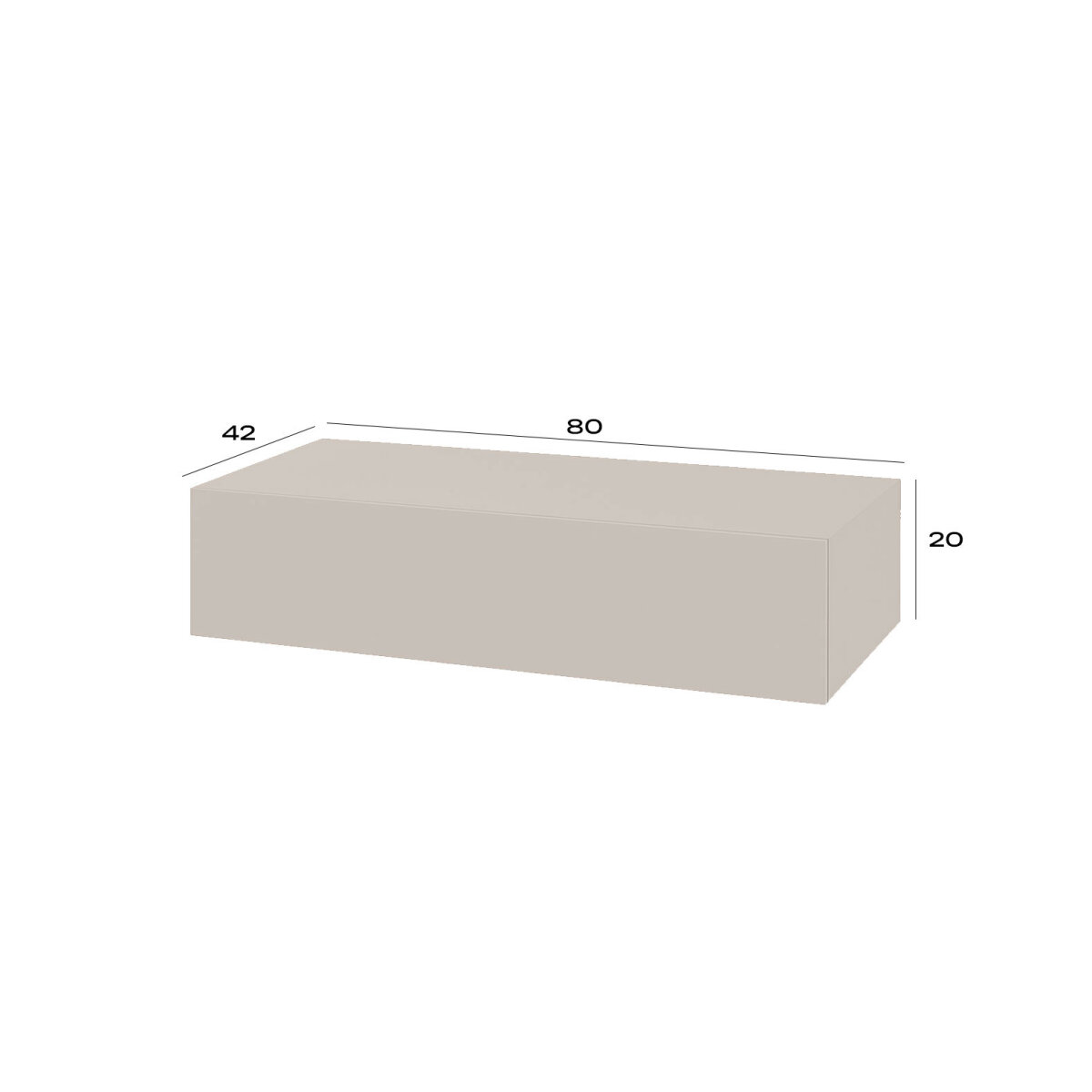 Toaletní stolek 80 cm kašmír Space (obrázek 4)