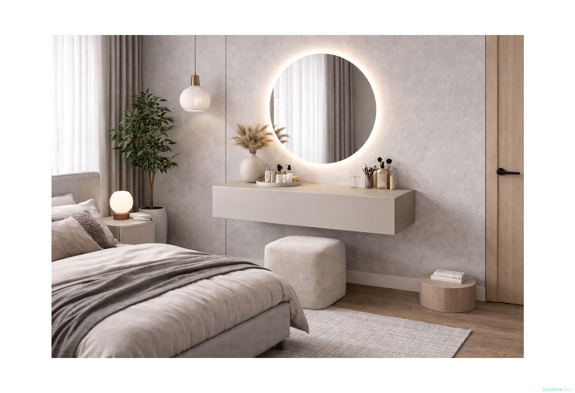 Fotografie 2 - Toaletní stolek 80 cm kašmír Space