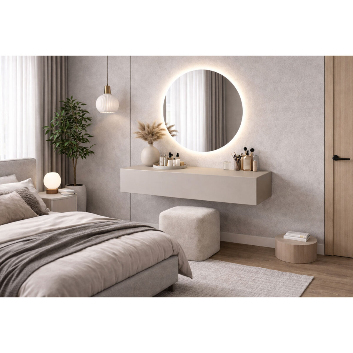 Toaletní stolek 80 cm kašmír Space (obrázek 2)