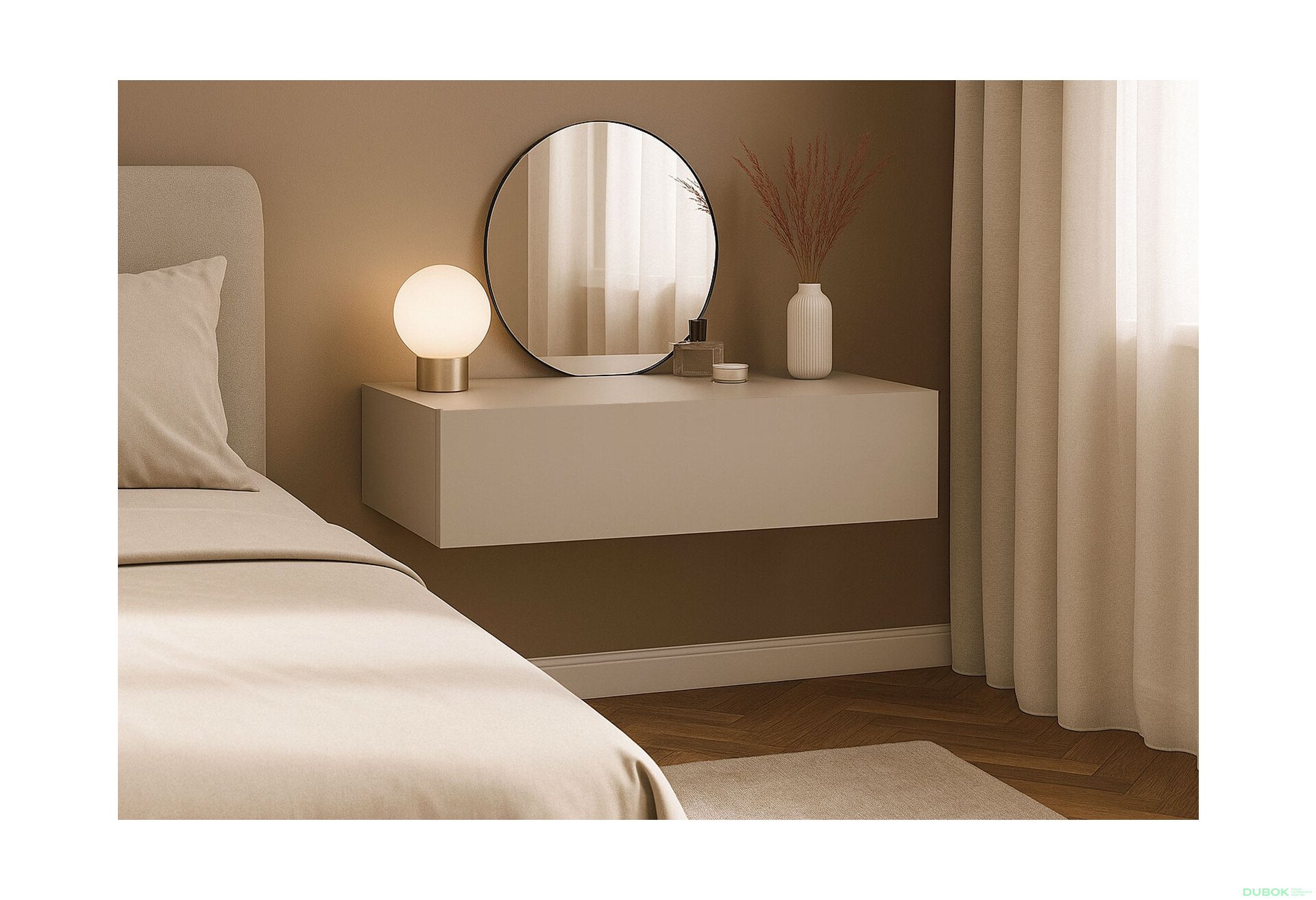 Fotografie 3 - Toaletní stolek 80 cm kašmír Space