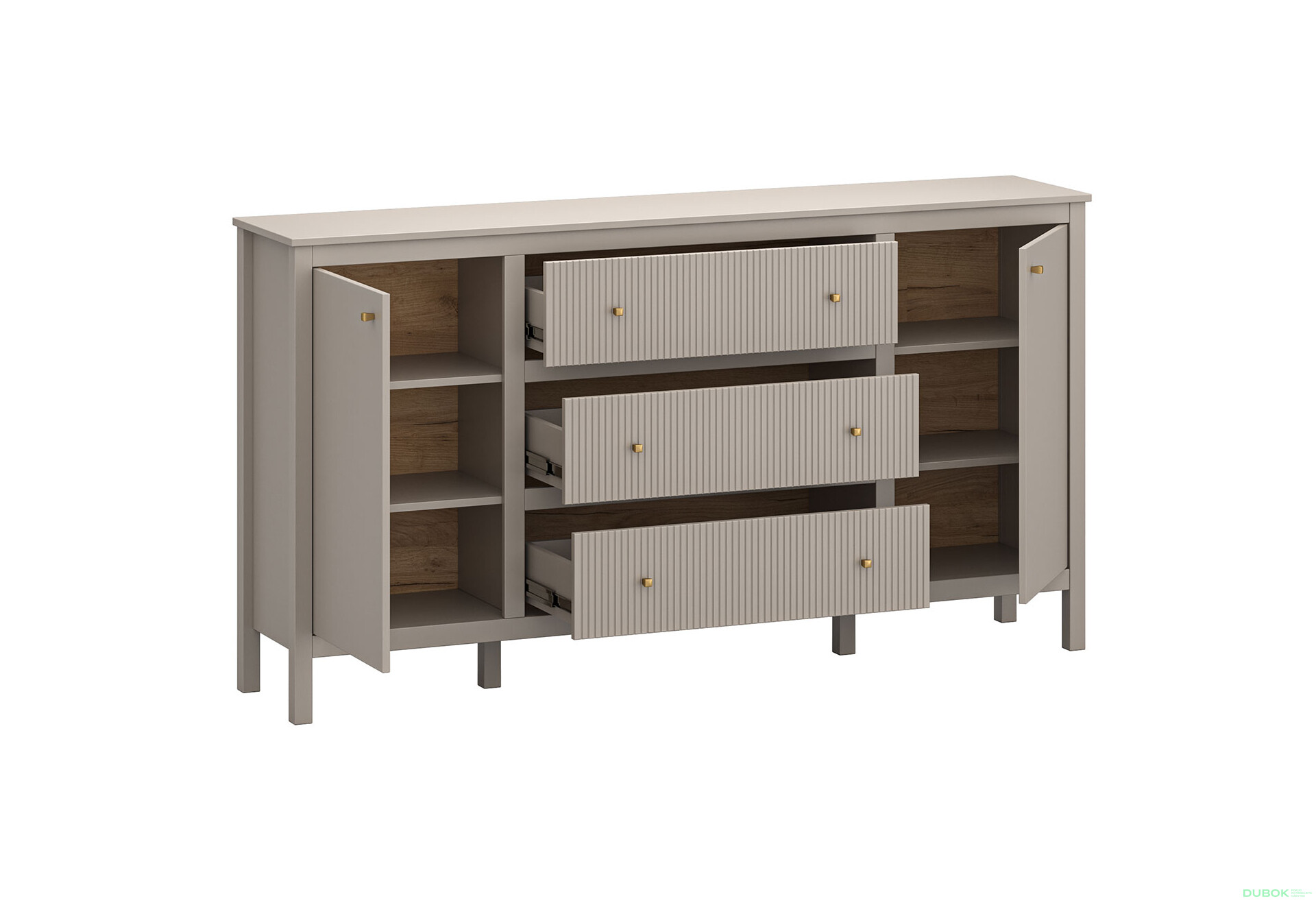 Fotografie 2 - Komoda 2d3s (E) taupe Kleo