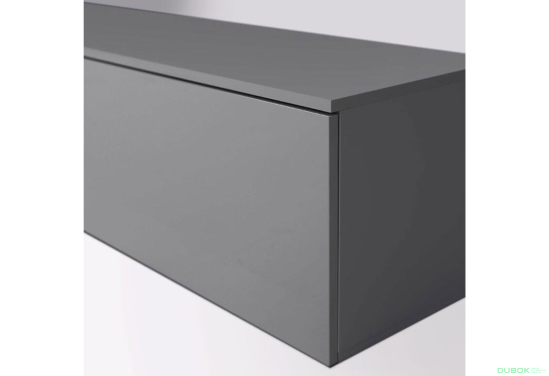 Fotografie 5 - TV stolek 1,75 šedý lávový lesk Legs Box