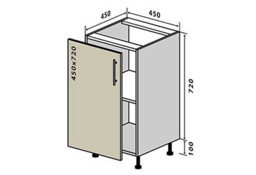 N4 Skříňka 1D 45 Interno
