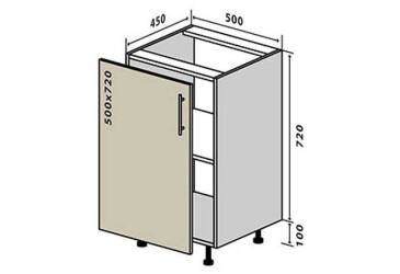 N5 Skříňka 1D 50 Interno