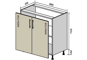 N7 Skříňka 2D 80 Interno