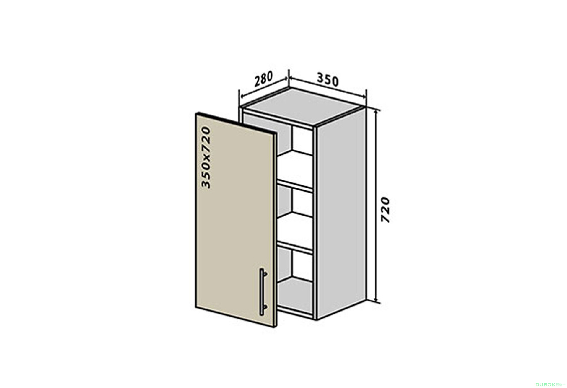 Fotografie 1 - V19 Skříňka 1D 35 Interno