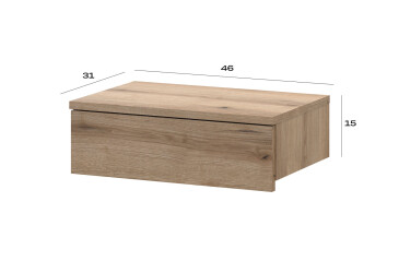 Noční stolek Levía dub evoke 1š 46x31x15