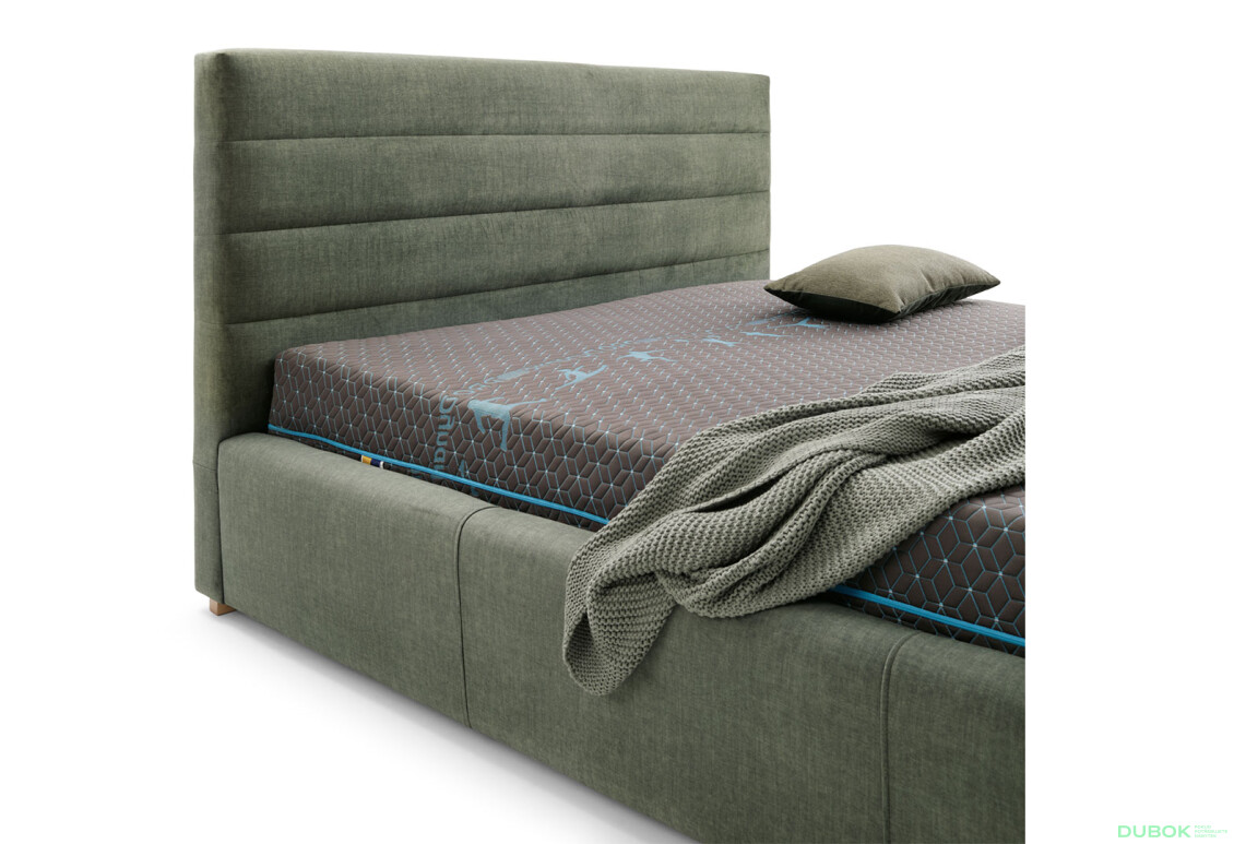 Fotografie 2 - Postel Sylvi 180x200 Vogue 11 SIC G4 Buk, hlavová opěrka 106 cm