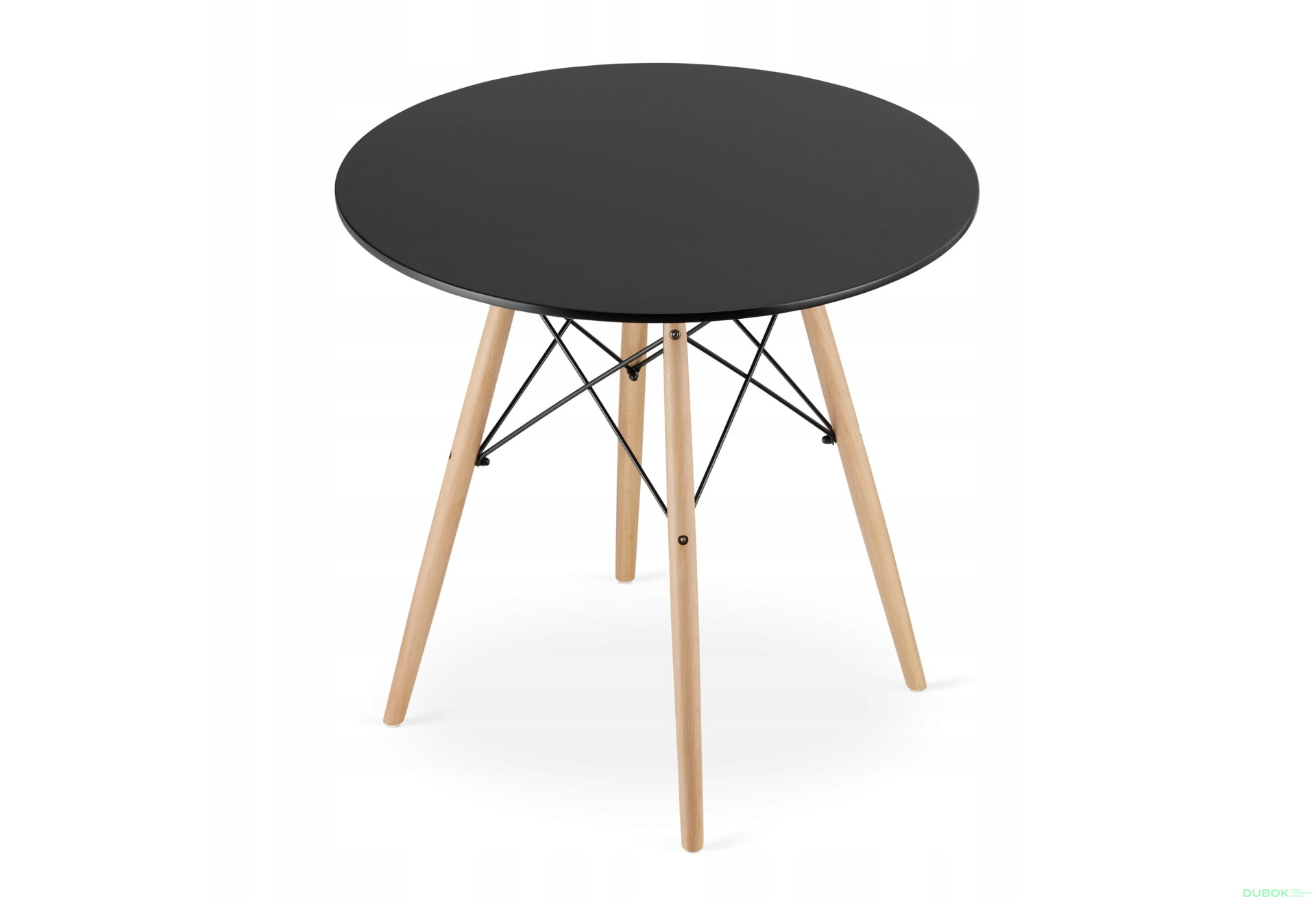 Sada kulatý stůl TODI 80 černý + 4 židle LAGO šedé - Fotografie 10 Fotografie 10 - Sada kulatý stůl TODI 80 černý + 4 židle LAGO šedé