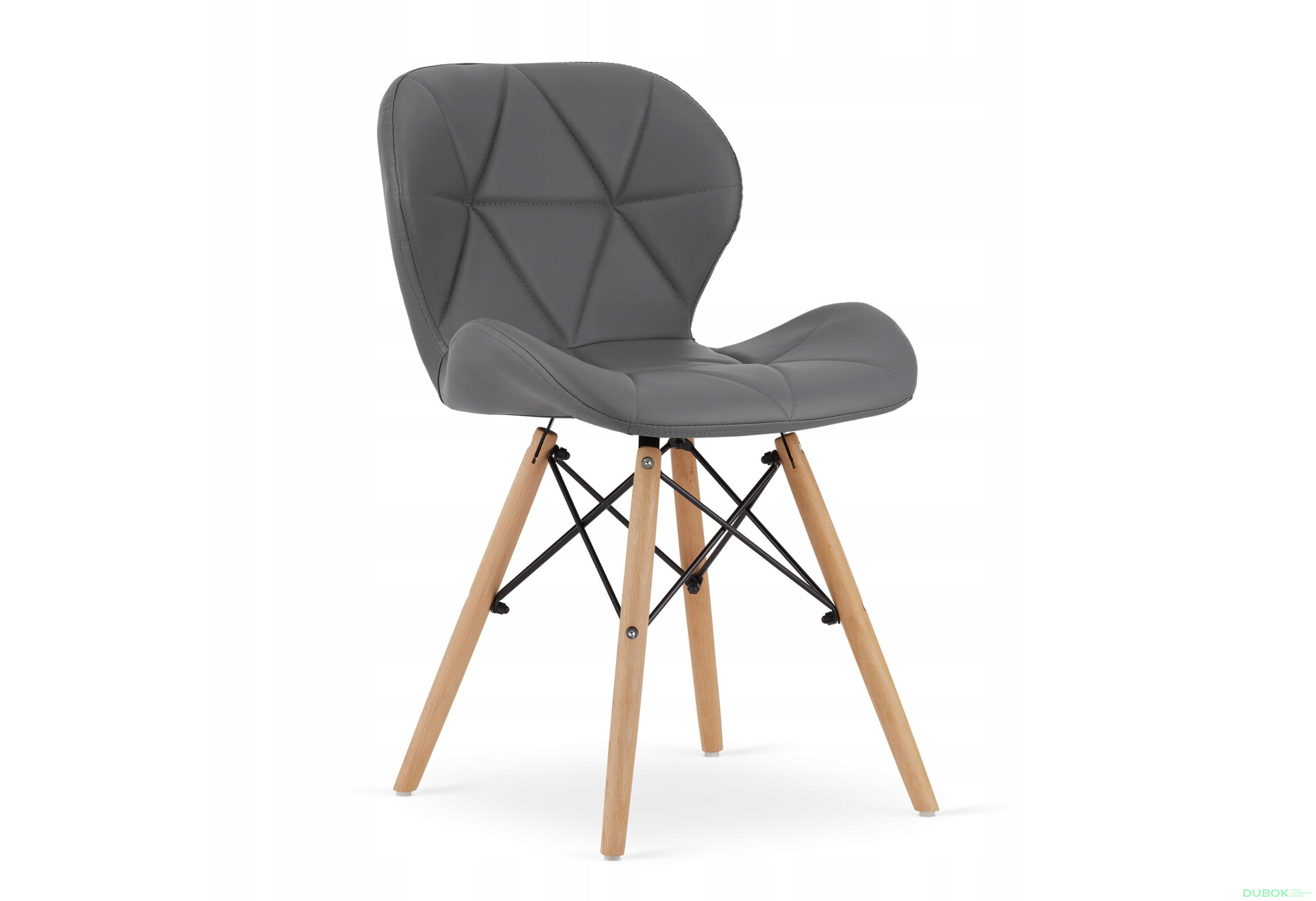 Sada kulatý stůl TODI 80 černý + 4 židle LAGO šedé - Fotografie 2 Fotografie 2 - Sada kulatý stůl TODI 80 černý + 4 židle LAGO šedé