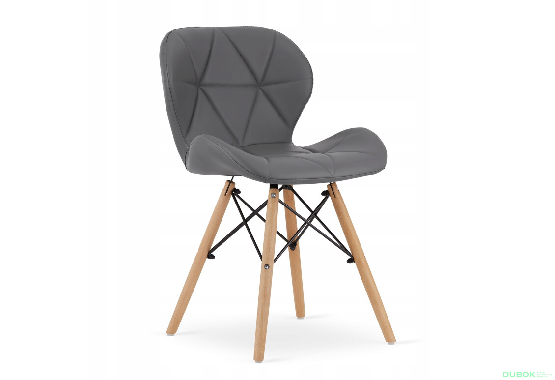 Sada kulatý stůl TODI 80 černý + 4 židle LAGO šedé - Fotografie 2 Fotografie 2 - Sada kulatý stůl TODI 80 černý + 4 židle LAGO šedé