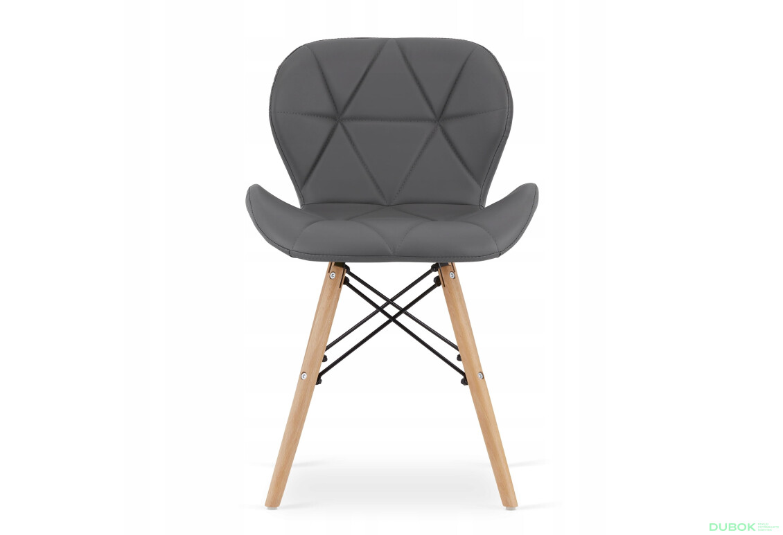 Sada kulatý stůl TODI 80 černý + 4 židle LAGO šedé - Fotografie 4 Fotografie 4 - Sada kulatý stůl TODI 80 černý + 4 židle LAGO šedé