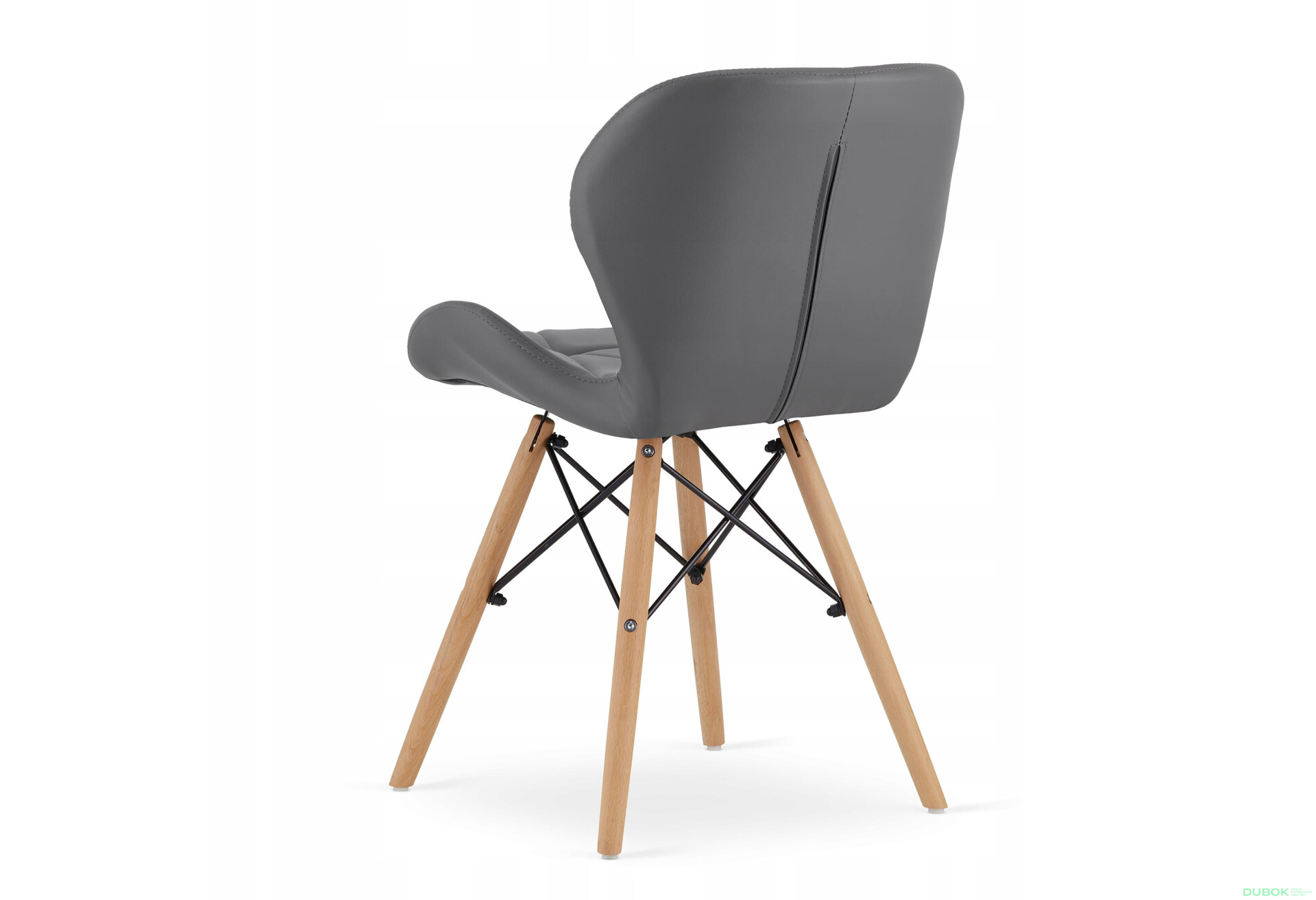 Sada kulatý stůl TODI 80 černý + 4 židle LAGO šedé - Fotografie 5 Fotografie 5 - Sada kulatý stůl TODI 80 černý + 4 židle LAGO šedé