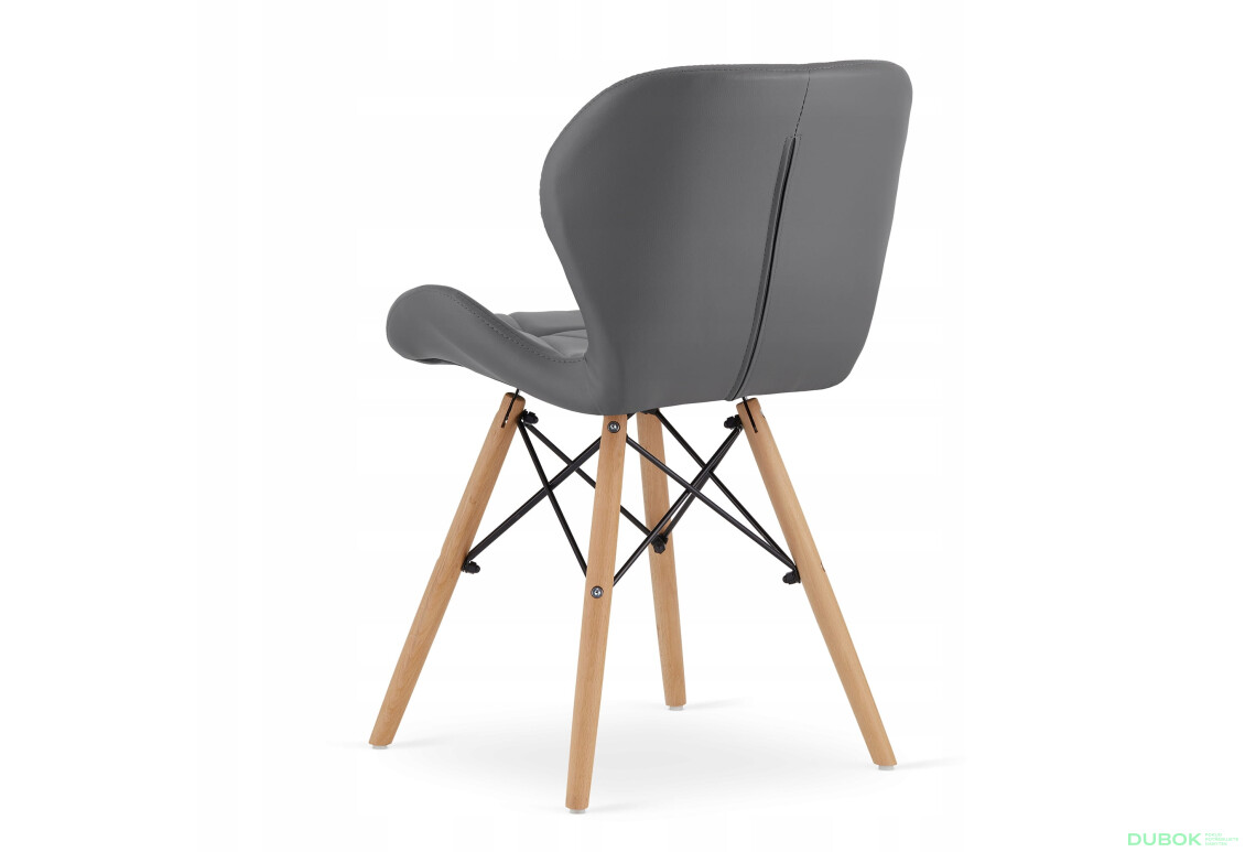 Sada kulatý stůl TODI 80 černý + 4 židle LAGO šedé - Fotografie 5 Fotografie 5 - Sada kulatý stůl TODI 80 černý + 4 židle LAGO šedé