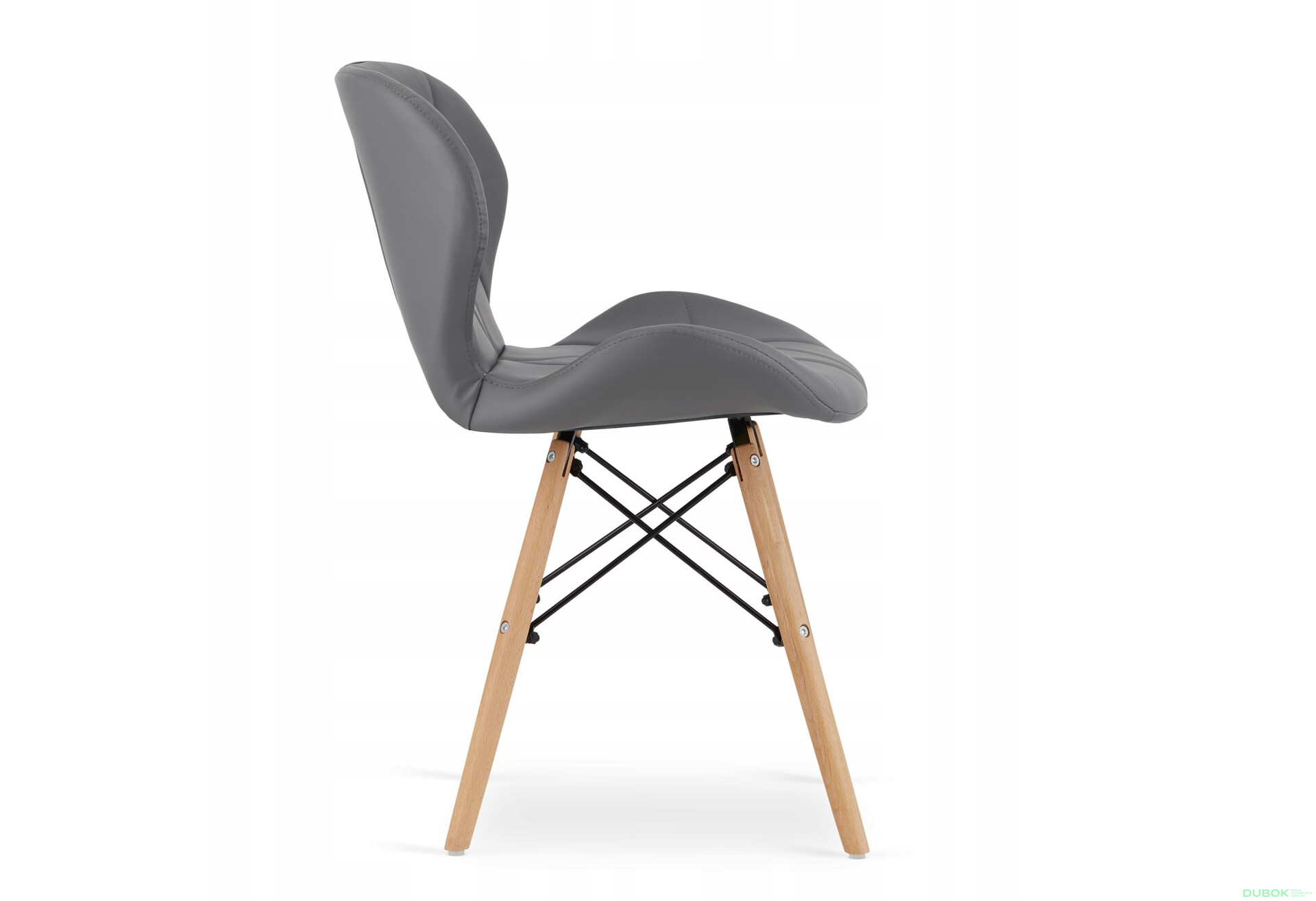 Sada kulatý stůl TODI 80 černý + 4 židle LAGO šedé - Fotografie 6 Fotografie 6 - Sada kulatý stůl TODI 80 černý + 4 židle LAGO šedé