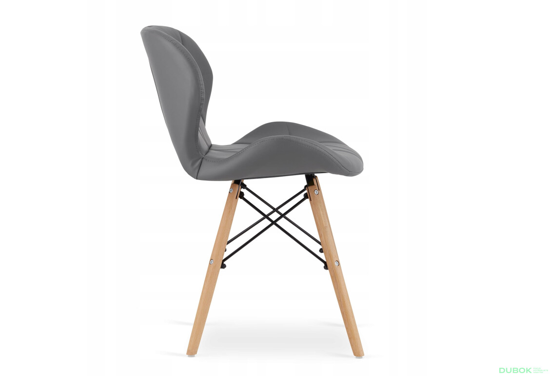 Sada kulatý stůl TODI 80 černý + 4 židle LAGO šedé - Fotografie 6 Fotografie 6 - Sada kulatý stůl TODI 80 černý + 4 židle LAGO šedé