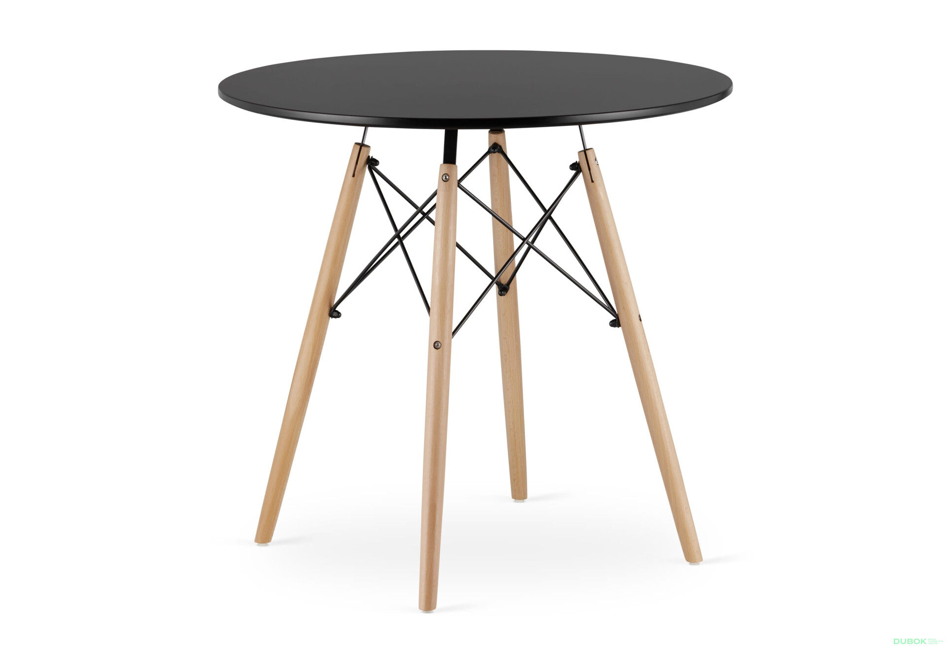 Sada kulatý stůl TODI 80 černý + 4 židle LAGO šedé - Fotografie 9 Fotografie 9 - Sada kulatý stůl TODI 80 černý + 4 židle LAGO šedé