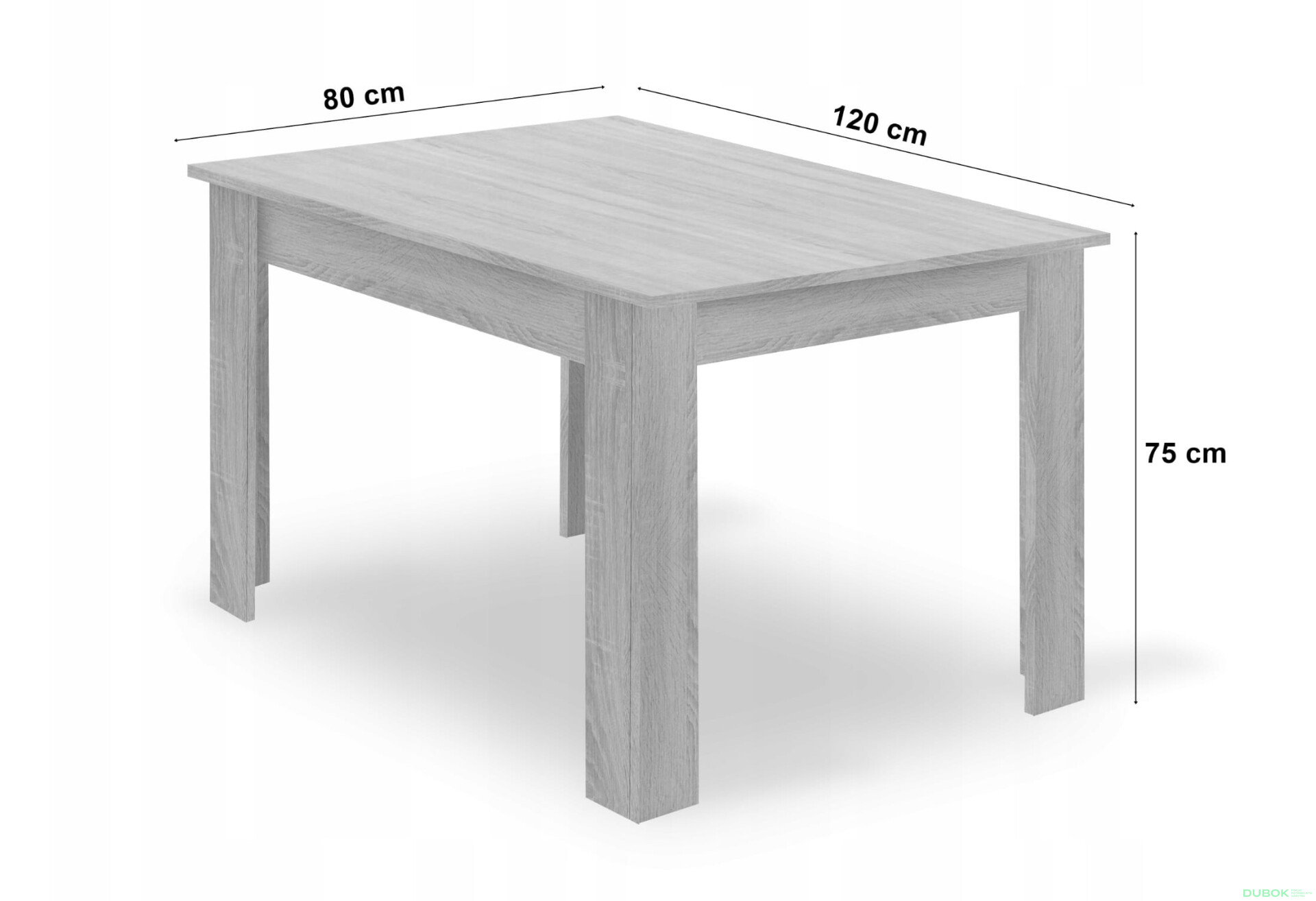 Sada obdélníkový stůl 120x80 craft + 4 židle MARK černé - Fotografie 11 Fotografie 11 - Sada obdélníkový stůl 120x80 craft + 4 židle MARK černé