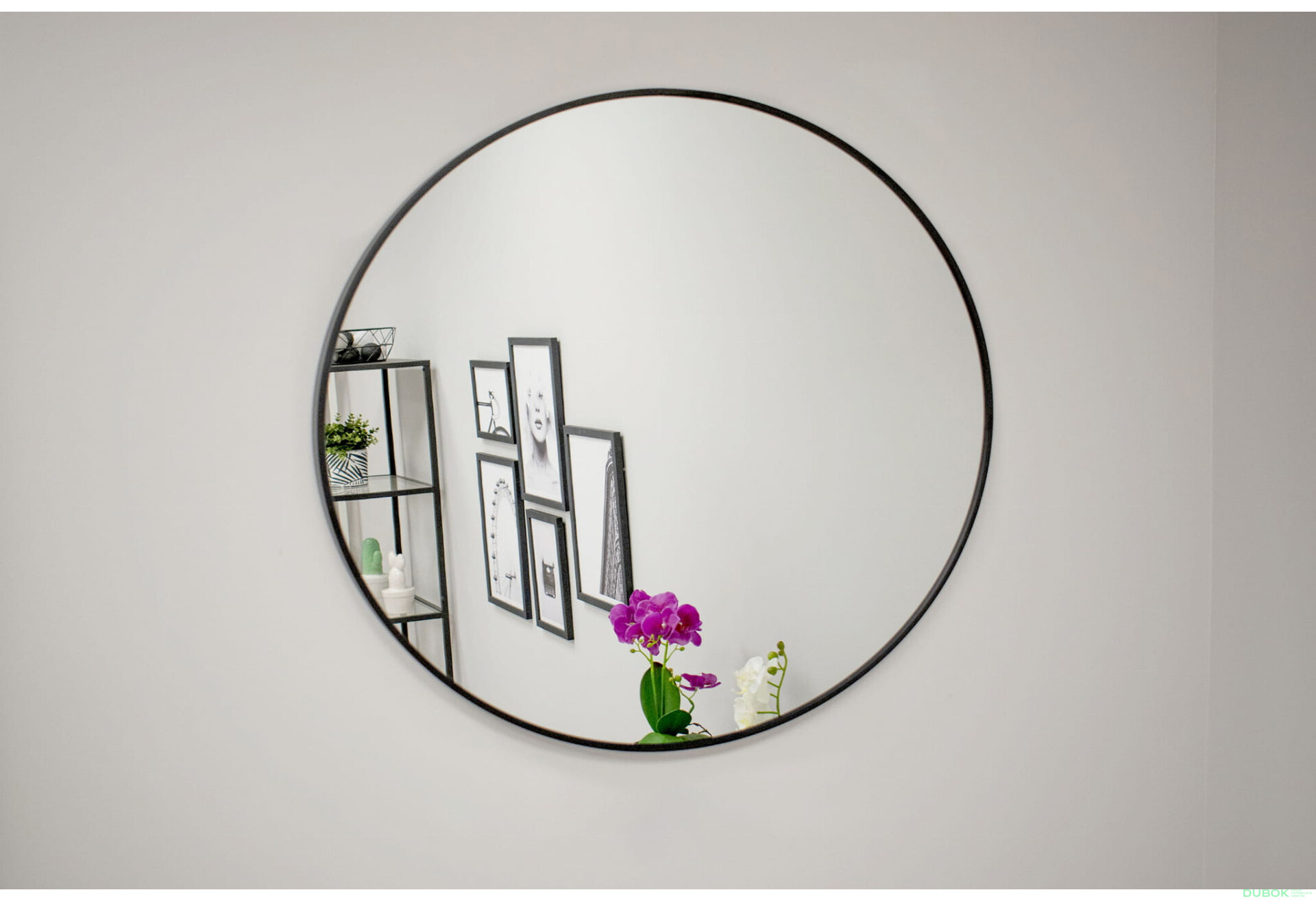 Fotografie 6 - Zrcadlo 50 cm černý rám