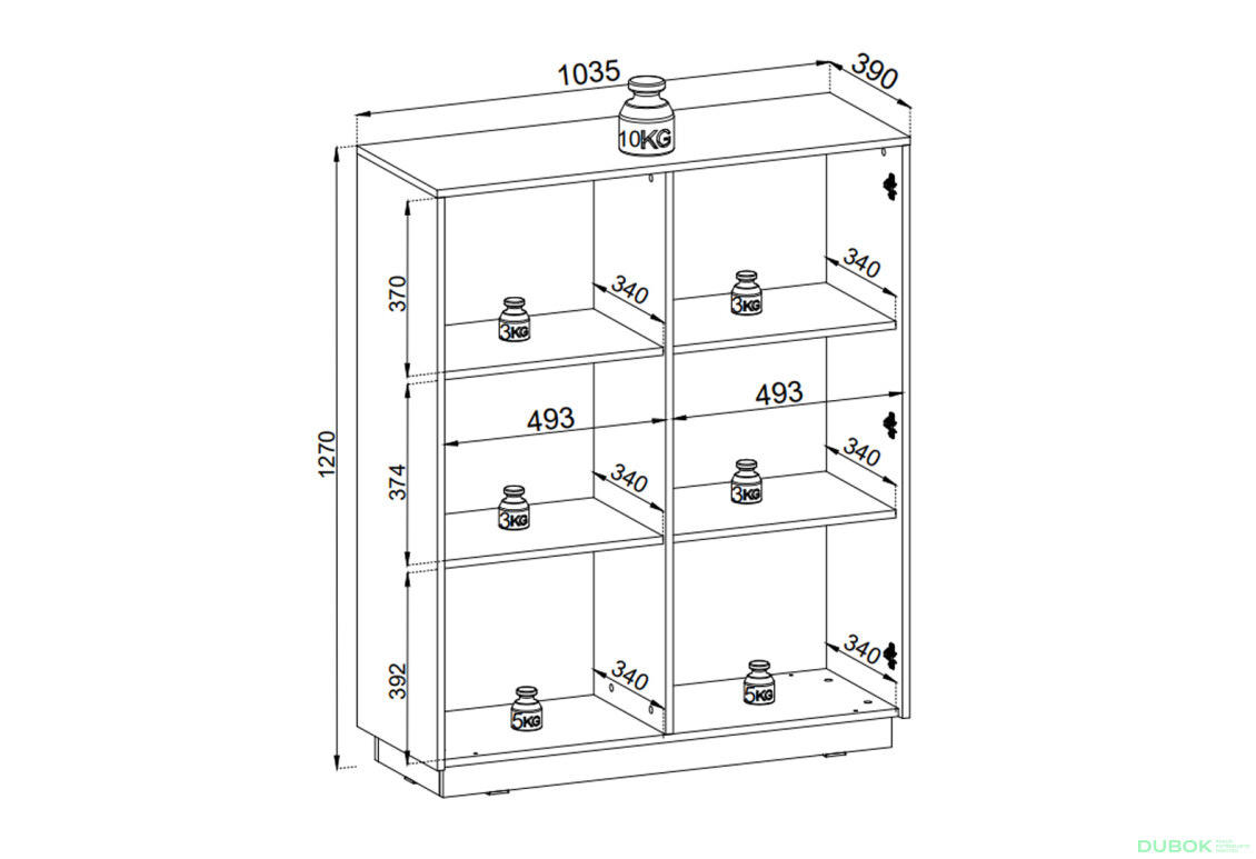 Komoda KW-104 černá Royal - Fotografie 4 Fotografie 4 - Komoda KW-104 černá Royal