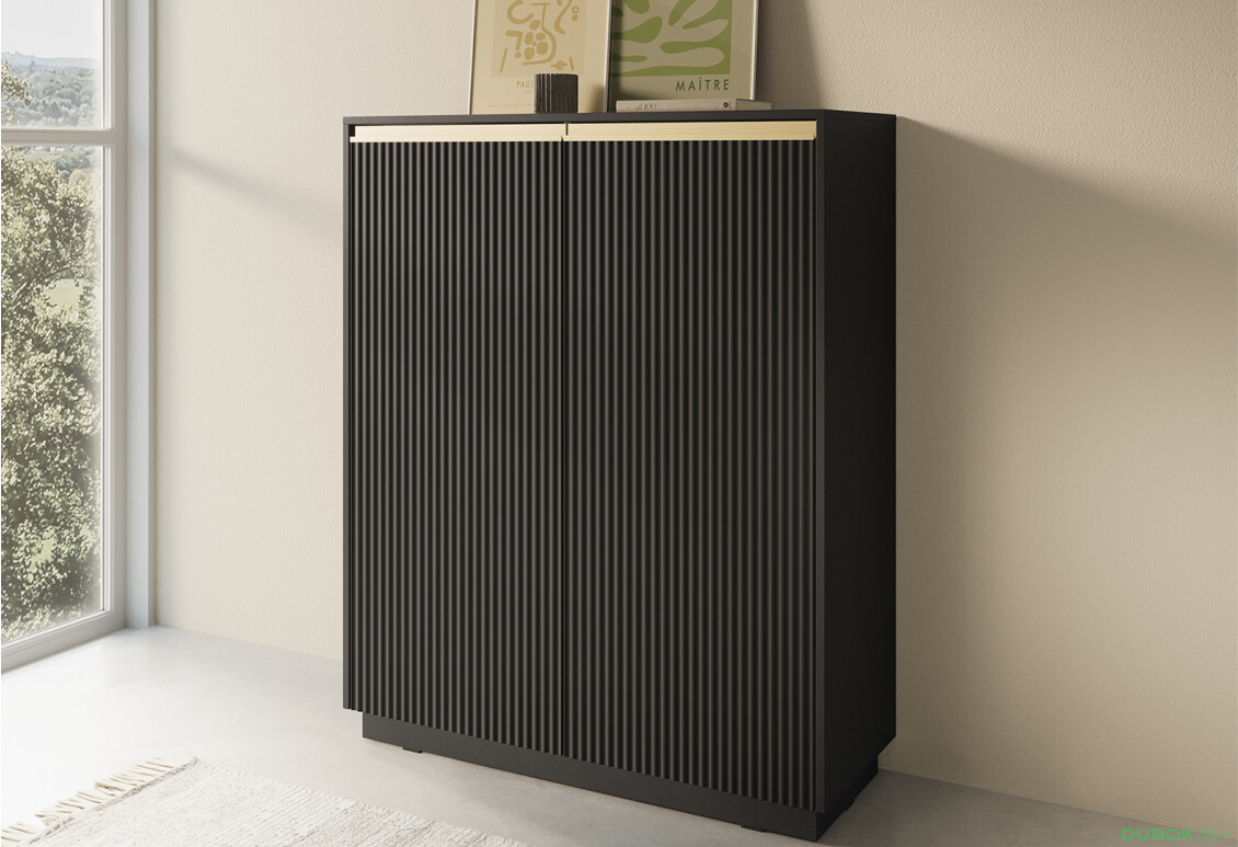 Komoda KW-104 černá Royal - Fotografie 2 Fotografie 2 - Komoda KW-104 černá Royal