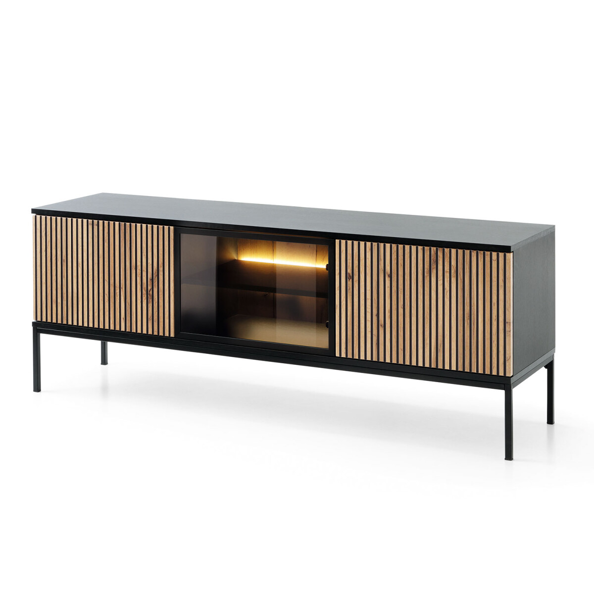 

TV stolek RTV154 1 pkt Led Sento černý / dub wotan