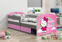 Fotografie 2 - Postel Luki 1 grafit Hello Kids 80x160 cm s roštem, matrací