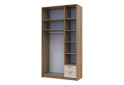 Fotografie 6 - Skříň Rondi 3 dřevotříska s horním prostorem artisan dub / cashmere 121x52x236