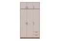 Fotografie 3 - Skříň Rondi 3 dřevotříska s horním prostorem artisan dub / cashmere 121x52x236