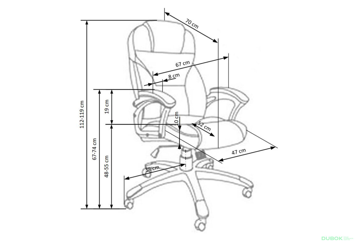 Fotografie 11 - Otočné křeslo Desmond tmavě hnědý
