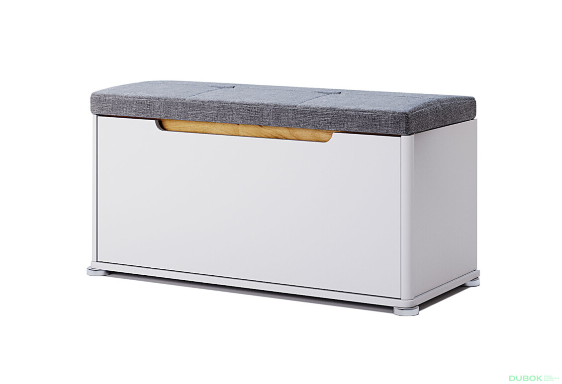 Botník 1D bílý lesk Stella - Fotografie 1 Fotografie 1 - Botník 1D bílý lesk Stella