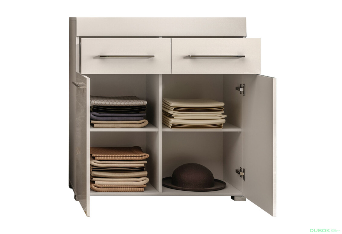 Komoda 2dv 2š, bílý lesk Amanda - Fotografie 4 Fotografie 4 - Komoda 2dv 2š, bílý lesk Amanda