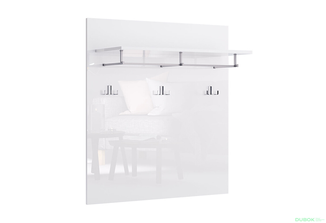 Věšák bílý lesk Amanda - Fotografie 2 Fotografie 2 - Věšák bílý lesk Amanda