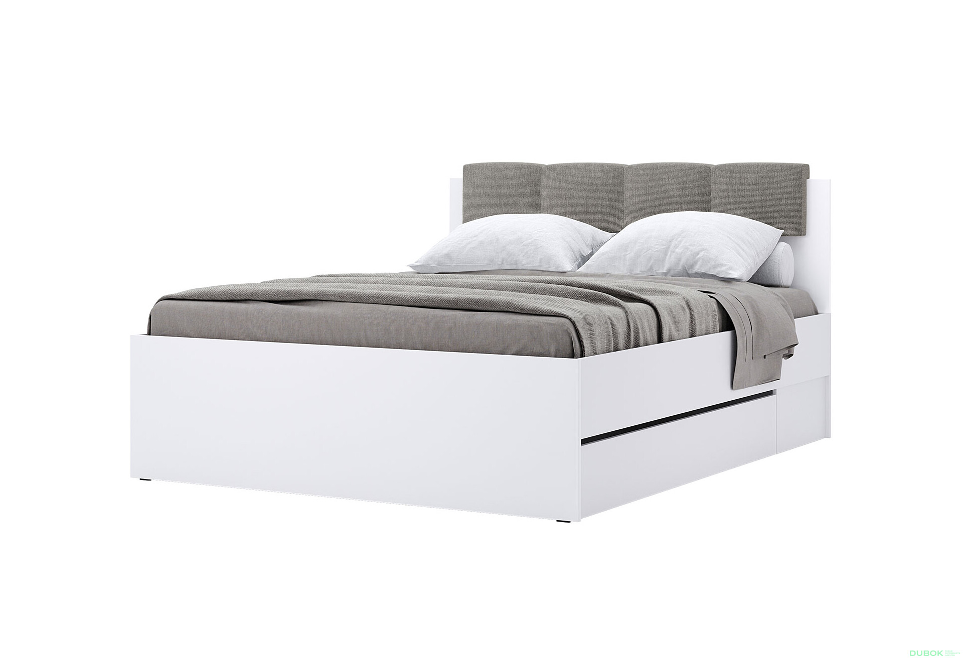Postel 1.6x2.0 s šuplíky bez rámu + Možnost Měkká Část Super Mat Bílá Tibo - Fotografie 1 Fotografie 1 - Postel 1.6x2.0 s šuplíky bez rámu + Možnost Měkká Část Super Mat Bílá Tibo