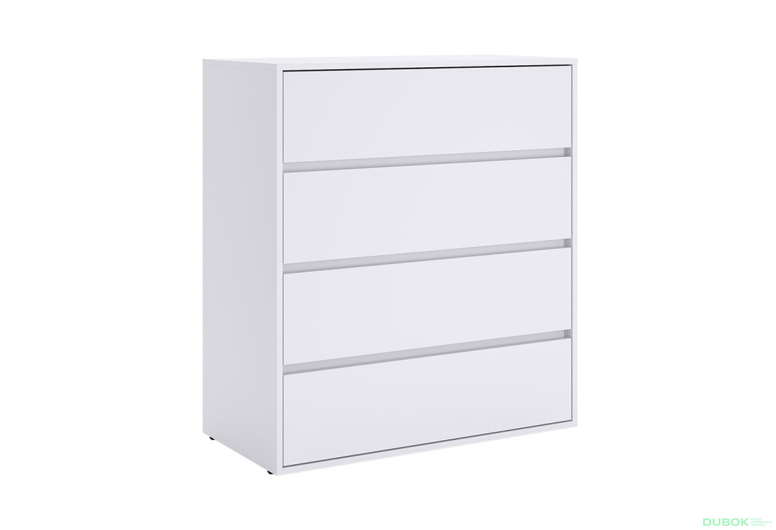 Komoda 4šx Super Mat Bílá Tibo - Fotografie 4 Fotografie 4 - Komoda 4šx Super Mat Bílá Tibo