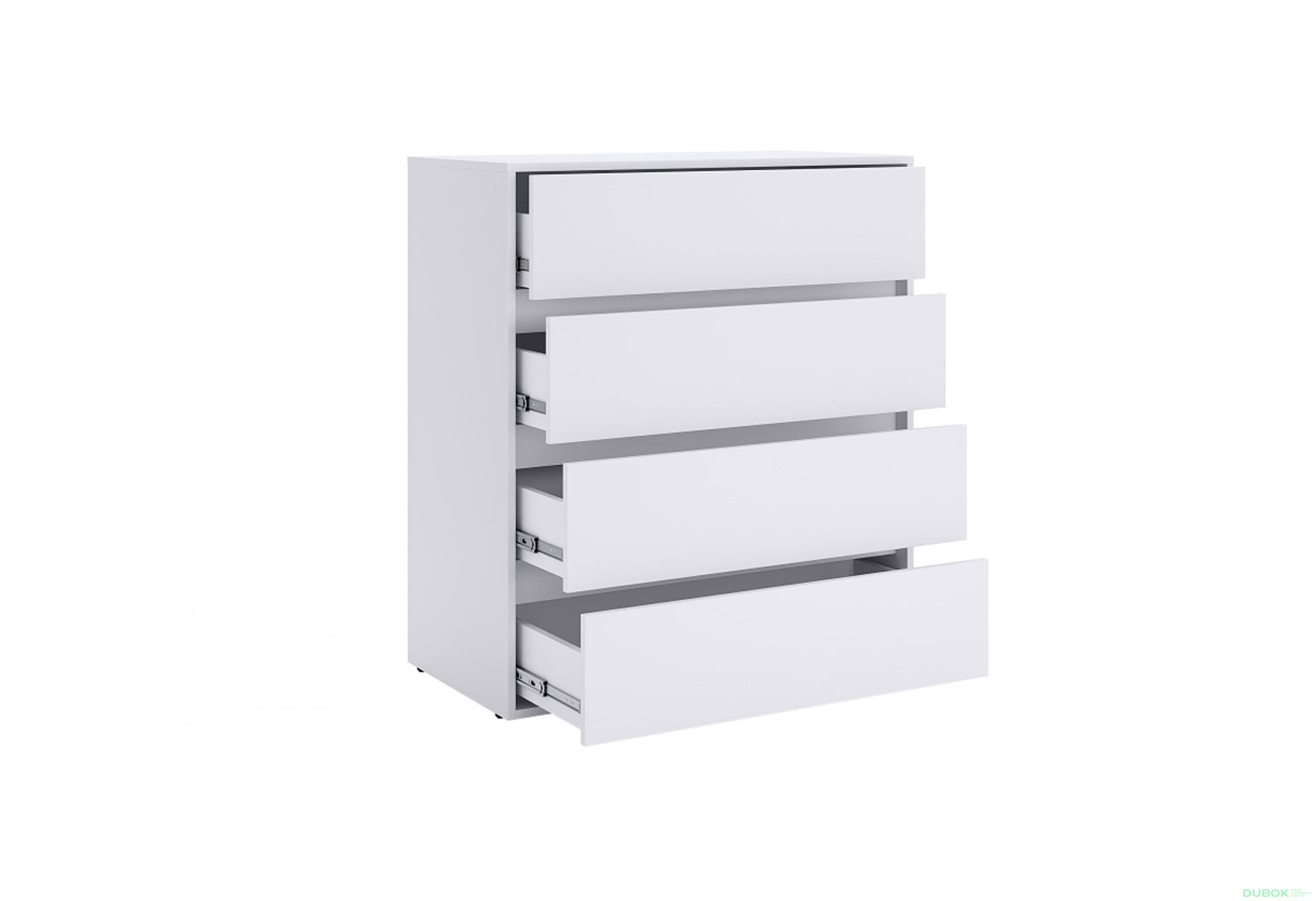 Komoda 4šx Super Mat Bílá Tibo - Fotografie 5 Fotografie 5 - Komoda 4šx Super Mat Bílá Tibo