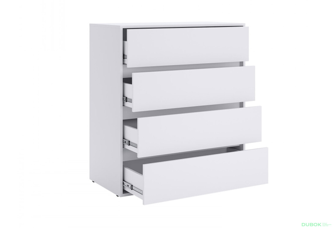 Komoda 4šx Super Mat Bílá Tibo - Fotografie 5 Fotografie 5 - Komoda 4šx Super Mat Bílá Tibo