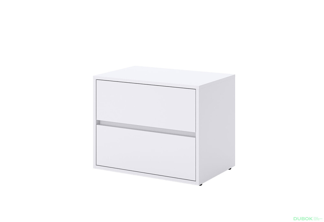 Noční stolek 2šx Super Mat Bílý Tibo - Fotografie 1 Fotografie 1 - Noční stolek 2šx Super Mat Bílý Tibo